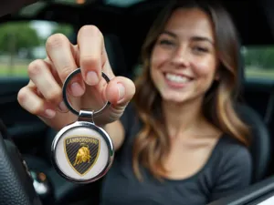 Lamborghini Porte-clés Sécurité Construction Renforcée Métal